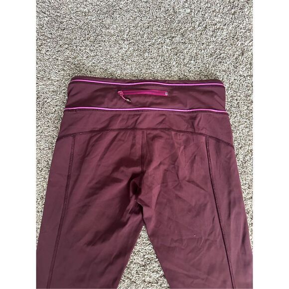 Lululemon Pace Oueen
Tight-Bordeaux Drama Workout Athletic 
Leggings Maroon 6 - Picture 6 of 9